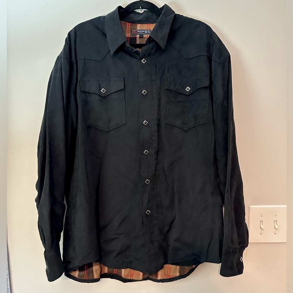 Roper Black Casual Button Down Shirt